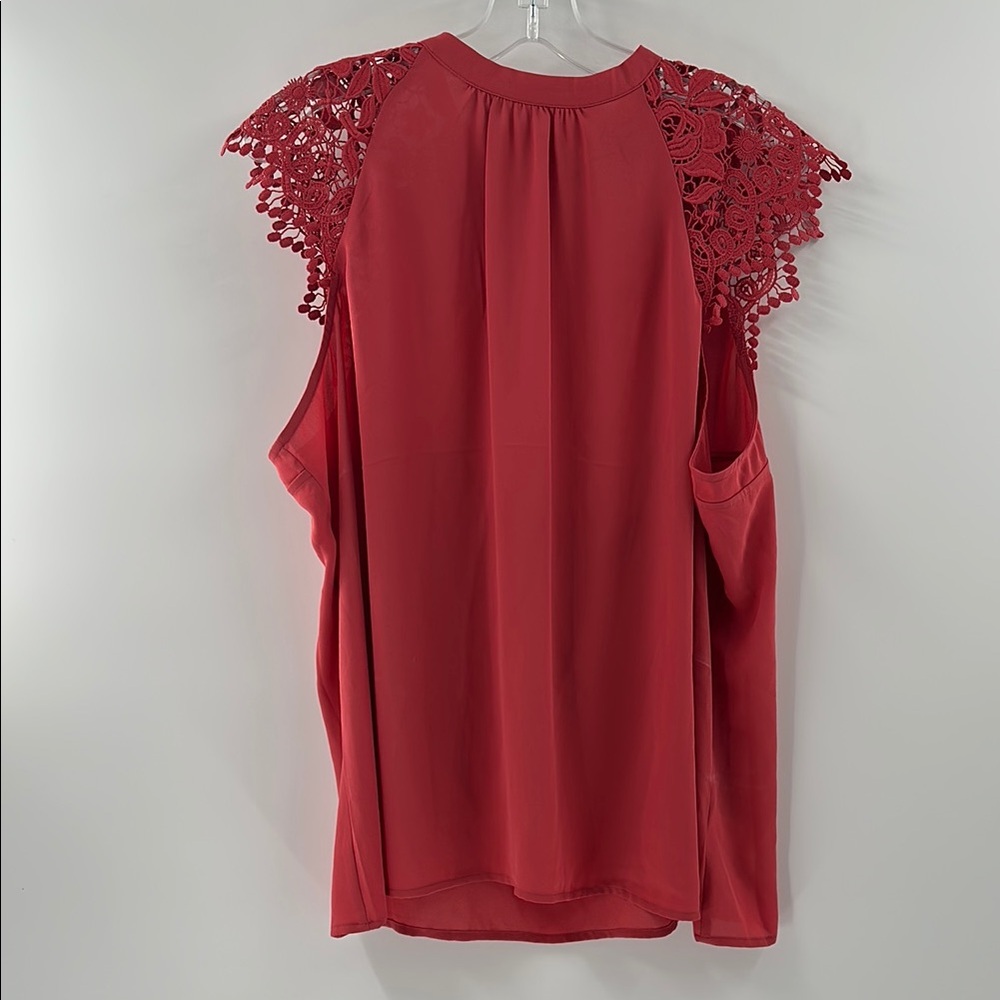 Express Women’s Rose Red Pink Lace Blouse